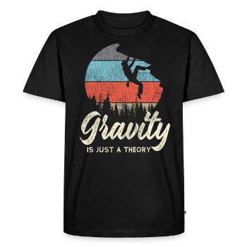 Rock Climbing Climber Retro - Men's Premium Organic T-Shirt - black - Front - Nico (187cm)