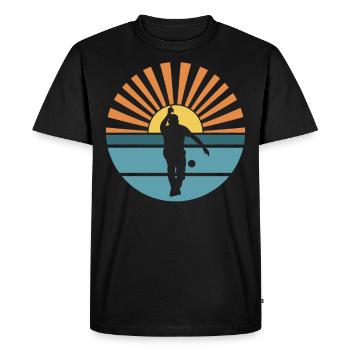 Pétanque Pétanque Pétanque Pétanque Boules Boules - T-shirt Premium bio Homme - noir - Devant - Nico (187cm)