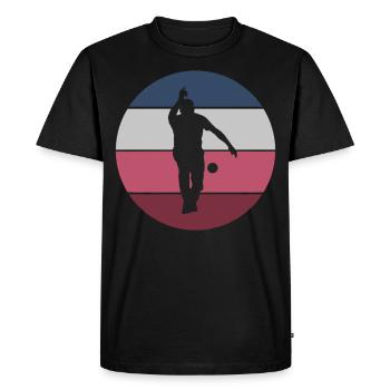 Pétanque Pétanque Pétanque Pétanque Boules Boules - T-shirt Premium bio Homme - noir - Devant - Nico (187cm)