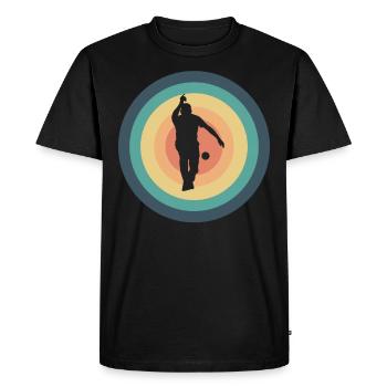 Pétanque Pétanque Pétanque Pétanque Boules Boules - T-shirt Premium bio Homme - noir - Devant - Nico (187cm)