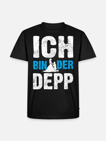 Ich bin der Depp - Männer Premium Bio T-Shirt - Schwarz