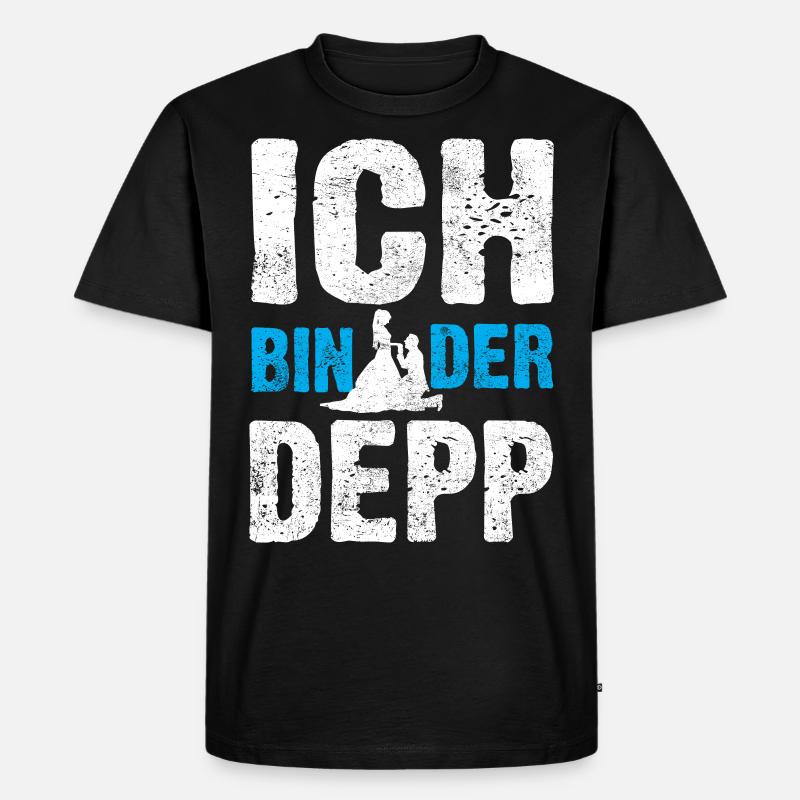 Ich bin der Depp - Männer Premium Bio T-Shirt - Schwarz