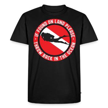 Scuba Diving Diver If Found On - T-shirt Premium bio Homme - noir - Devant - Nico (187cm)