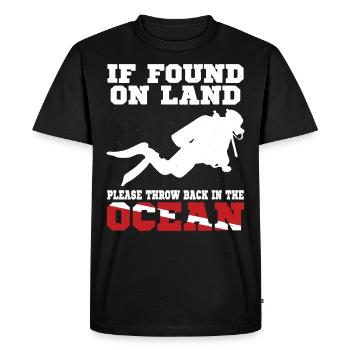 Scuba Diving Diver Dive Flag If - T-shirt Premium bio Homme - noir - Devant - Nico (187cm)