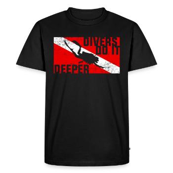 Scuba Diving Diver Dive Flag - T-shirt Premium bio Homme - noir - Devant - Nico (187cm)