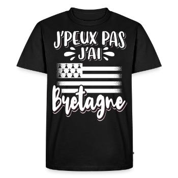 Breton Bretonne Humour - T-shirt Premium bio Homme - noir - Devant - Nico (187cm)