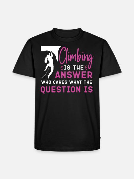 Rock Climbing Climber Girl - Men's Premium Organic T-Shirt - black