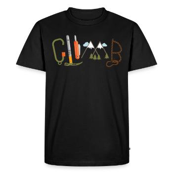 Climb Carabiner Rope - T-shirt Premium bio Homme - noir - Devant - Nico (187cm)