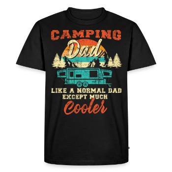 Camping Dad Pop Up Camper Rv - Men's Premium Organic T-Shirt - black - Front - Nico (187cm)