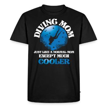 Scuba Diver Girl Diving Maman Just - T-shirt Premium bio Homme - noir - Devant - Nico (187cm)