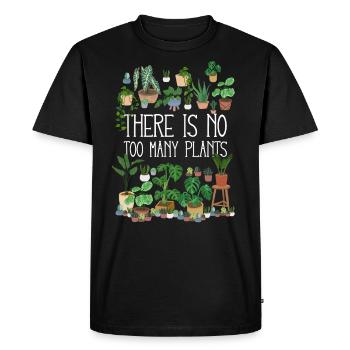 There Is No Too Many Plants - T-shirt Premium bio Homme - noir - Devant - Nico (187cm)