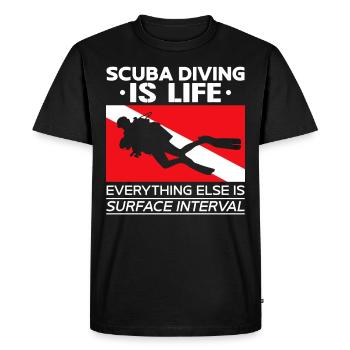 Diver Dive Flag Scuba Diving Is - T-shirt Premium bio Homme - noir - Devant - Nico (187cm)