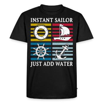 Sailing Sailboat Sailor instantané - T-shirt Premium bio Homme - noir - Devant - Nico (187cm)