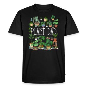 Plant Dad - Men's Premium Organic T-Shirt - black - Front - Nico (187cm)