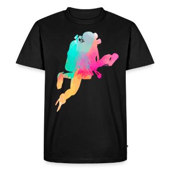 Scuba Diving Watercolor Diver - T-shirt Premium bio Homme - noir - Devant - Nico (187cm)