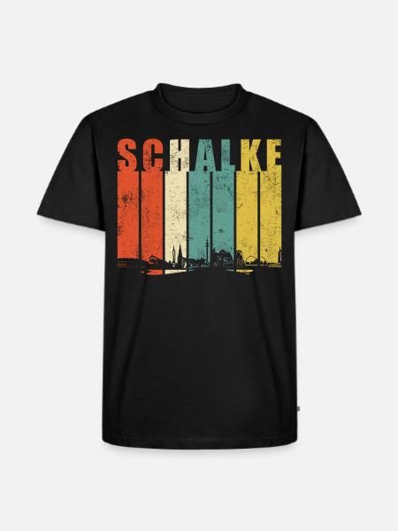 Gelsenkirchen Schalke Ruhrpott Ruhrgebiet Retro - Männer Premium Bio T-Shirt - Schwarz