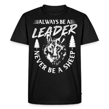 Wolf - T-shirt Premium bio Homme - noir - Devant - Nico (187cm)
