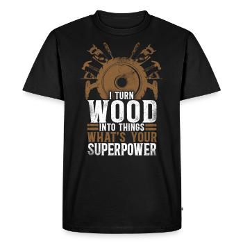 Woodworker Carpenter Tools Vintage - T-shirt Premium bio Homme - noir - Devant - Nico (187cm)