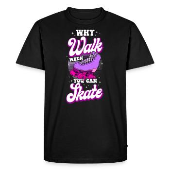 Cool Roller Skating Skate Girl - T-shirt Premium bio Homme - noir - Devant - Nico (187cm)
