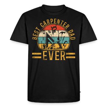 Woodworker Carpenter Tools Vintage - T-shirt Premium bio Homme - noir - Devant - Nico (187cm)