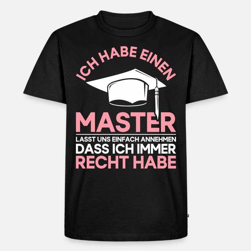 Master Master Master Chapeau Master Drôle de sort - T-shirt Premium bio Homme - noir