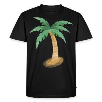 Palme Palmen - Männer Premium Bio T-Shirt - Schwarz - Vorne - Nico (187cm)