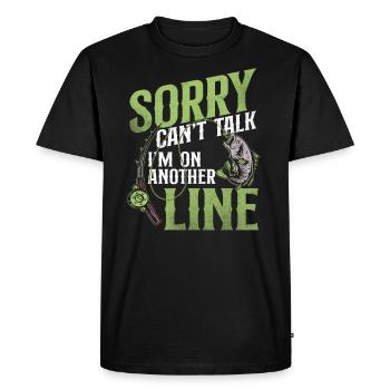 Fishing Vintage - Men's Premium Organic T-Shirt - black - Front - Nico (187cm)