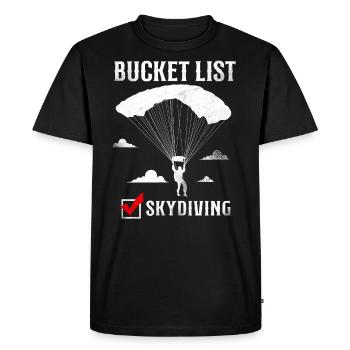 Bucket List Skydiving Vintage - Men's Premium Organic T-Shirt - black - Front - Nico (187cm)