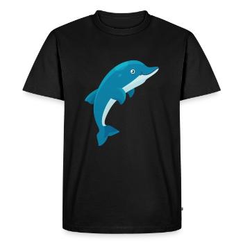 Dolphin - Men's Premium Organic T-Shirt - black - Front - Nico (187cm)
