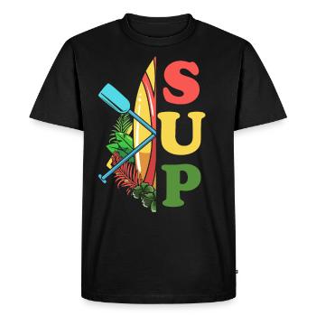 Stand Up Paddle - T-shirt Premium bio Homme - noir - Devant - Nico (187cm)