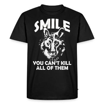 Wolf - T-shirt Premium bio Homme - noir - Devant - Nico (187cm)