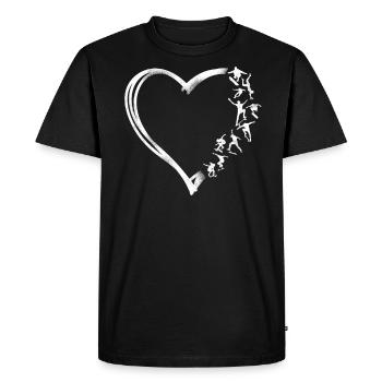 Skateboard Skateboardr Girl Heart - T-shirt Premium bio Homme - noir - Devant - Nico (187cm)
