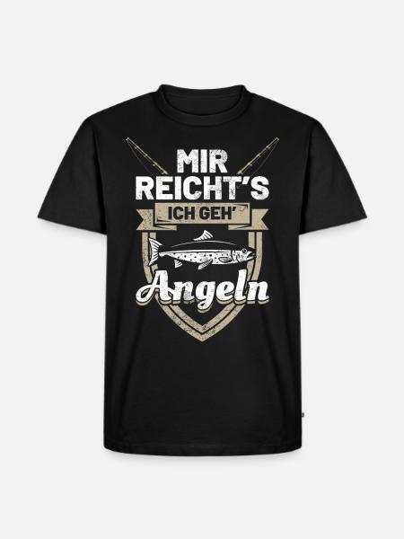 Angler - Männer Premium Bio T-Shirt - Schwarz