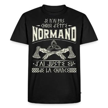 Normand Humour Normandie - T-shirt Premium bio Homme - noir - Devant - Nico (187cm)
