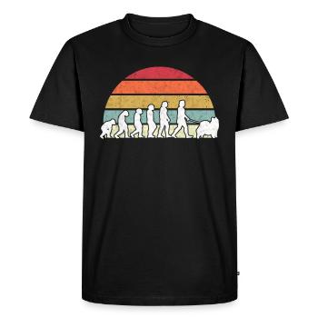 Eurasian Evolution Asian Spitz Family Dog - Men's Premium Organic T-Shirt - black - Front - Nico (187cm)