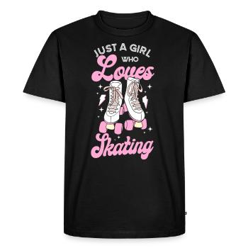 Cool Roller Skating Skate Girl - T-shirt Premium bio Homme - noir - Devant - Nico (187cm)