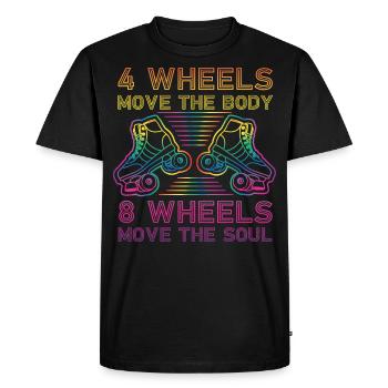 Cool Roller Skating Skate Girl - T-shirt Premium bio Homme - noir - Devant - Nico (187cm)