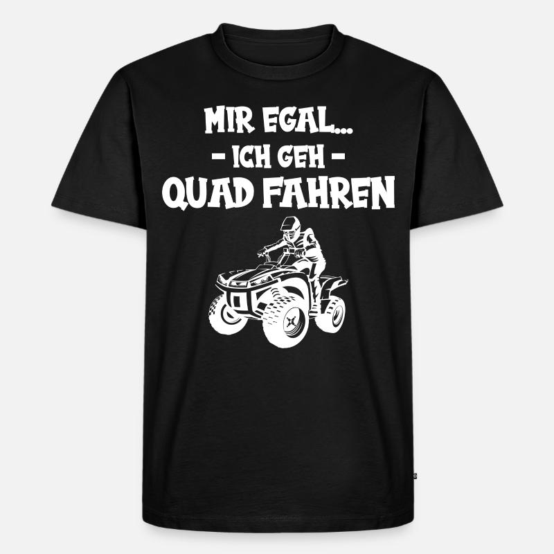 Mir egal Quad - Männer Premium Bio T-Shirt - Schwarz