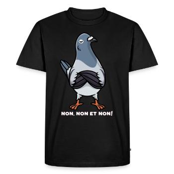 Éleveurs de pigeons - T-shirt Premium bio Homme - noir - Devant - Nico (187cm)