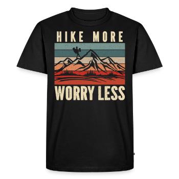 Hiker Hiking Rétro Vintage Hike - T-shirt Premium bio Homme - noir - Devant - Nico (187cm)