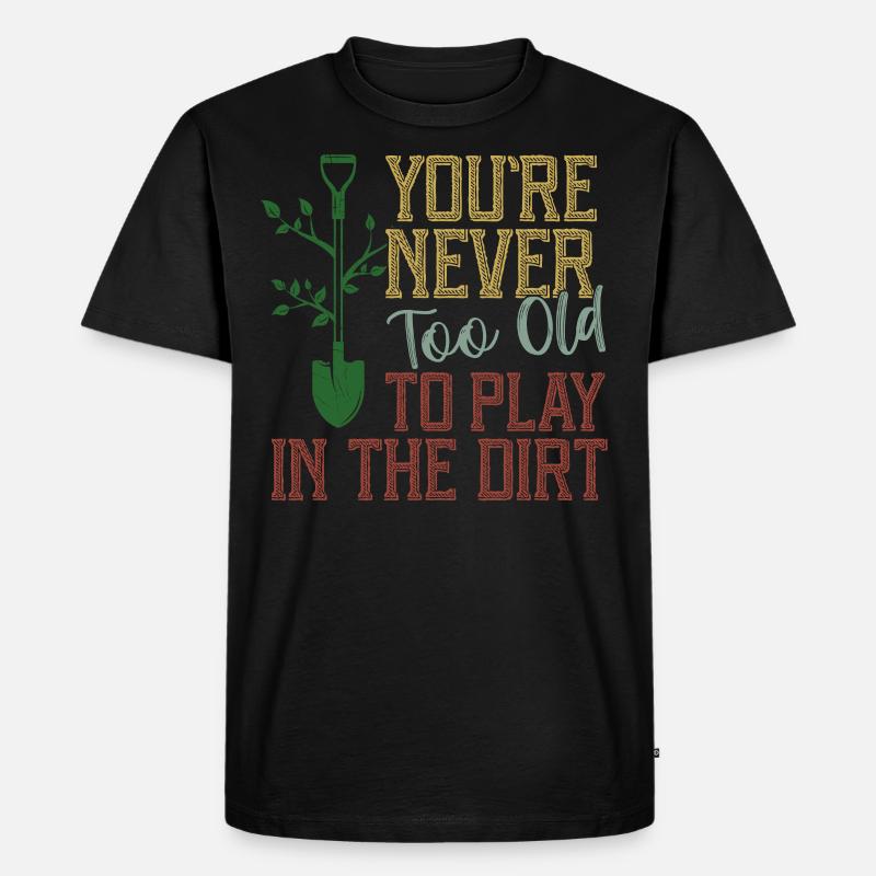 Ogrodnictwo - Ekologiczna koszulka męska Premium - czarny