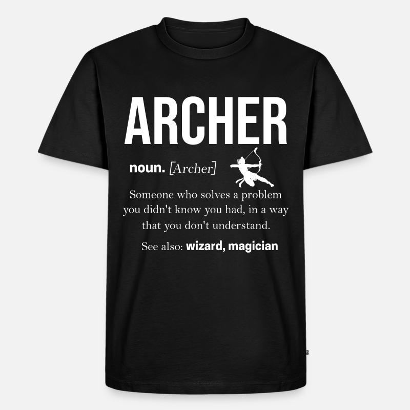 Bogenschießen Bogenschütze Geschenk Pfeil Bogen - Männer Premium Bio T-Shirt - Schwarz