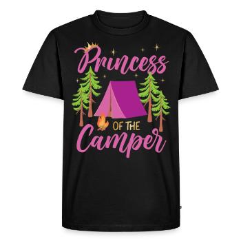 Camping Family Tent Cute Princess - Men's Premium Organic T-Shirt - black - Front - Nico (187cm)