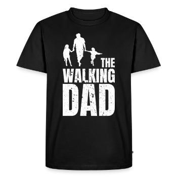 Le père qui marche Meilleur père dans le titre mondial Humour - T-shirt Premium bio Homme - noir - Devant - Nico (187cm)