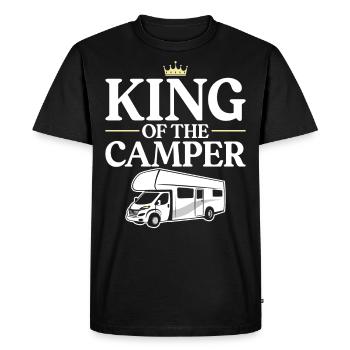 Camping Motorhome Campervan King - T-shirt Premium bio Homme - noir - Devant - Nico (187cm)