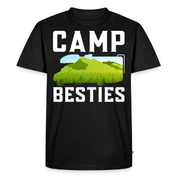 Camping Motorhome Campervan Camp - T-shirt Premium bio Homme - noir - Devant - Nico (187cm)