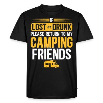 Camping Campervan Motorhome - T-shirt Premium bio Homme - noir - Devant - Nico (187cm)