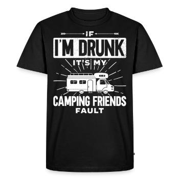 Camping Campervan Motorhome - T-shirt Premium bio Homme - noir - Devant - Nico (187cm)