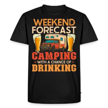 Camping Drunk Beer Campervan - T-shirt Premium bio Homme - noir - Devant - Nico (187cm)