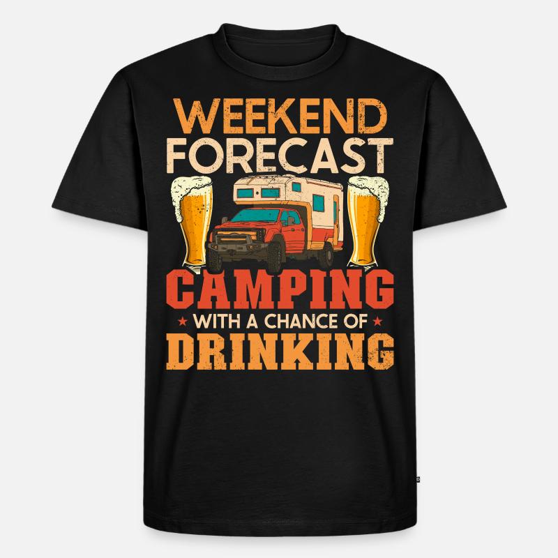 Camping Drunk Beer Campervan - Männer Premium Bio T-Shirt - Schwarz